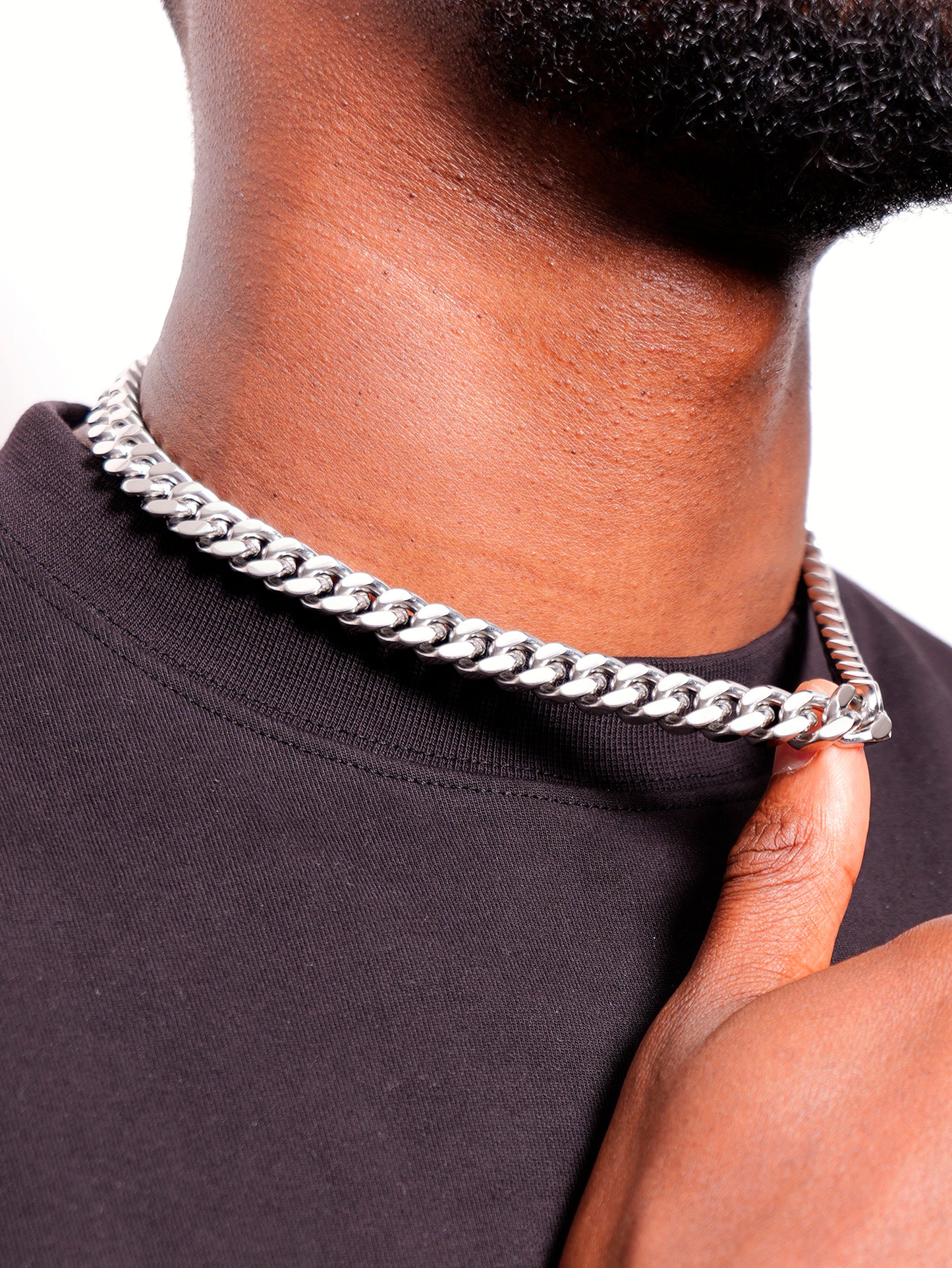 CUBAN LINK CHAÎNE 12 MM ARGENT