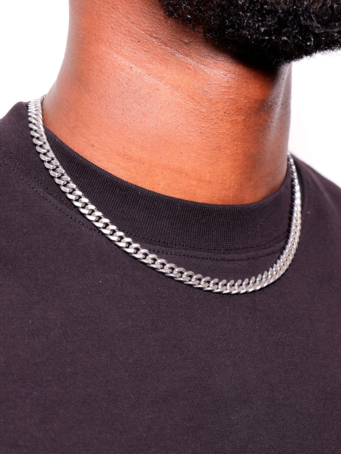 CUBAN LINK CHAÎNE 8 MM ARGENT