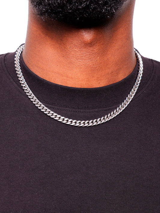 CUBAN LINK CHAÎNE 8 MM ARGENT