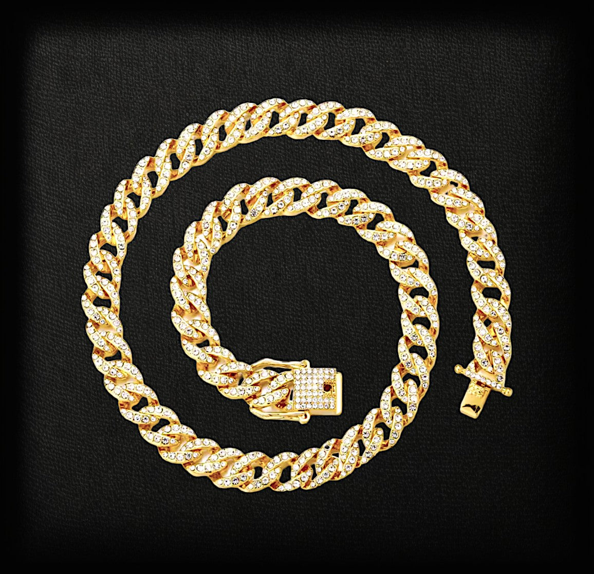 ICE CUBAN LINK CHAÎNE 12 MM OR / CZ